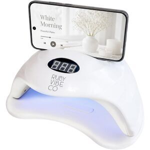48W UV LED Gel Nail Lamp with Phone Holder & Auto Sensor